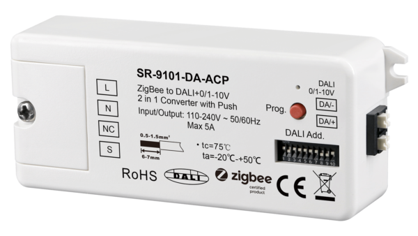 Signal converter ZIGBEE 3.0 + Push to DALI DT6/DT8 + 0/1-10V