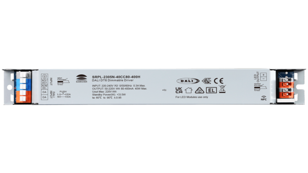 60W DALI2 DT6, AC-PUSH, Linearer Konstantstrom LED Treiber, 120-550mA, NFC, NON SELV 50-220Vdc – Bild 3