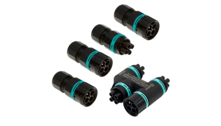 Set: H-cable distributor TH624, 4-gang, 4P, screw connection, D7.0-12, IP68