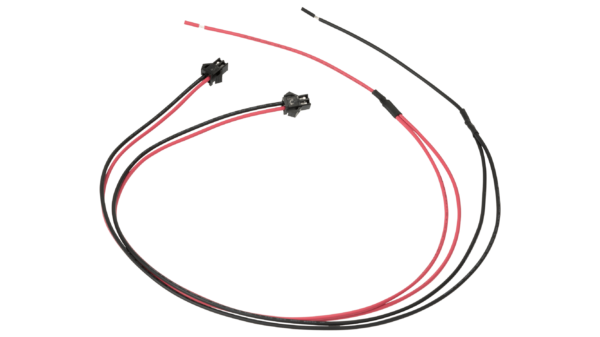 500mm Y-Kabel AWG20 rot/schwarz mit 2 Stecker