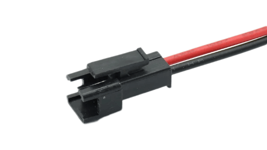 250mm Kabel AWG20 rot/schwarz mit Buchse