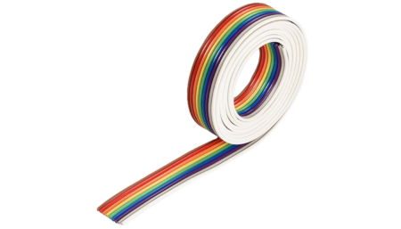 Ribbon cable, 9-64-pin, AWG 28, colored