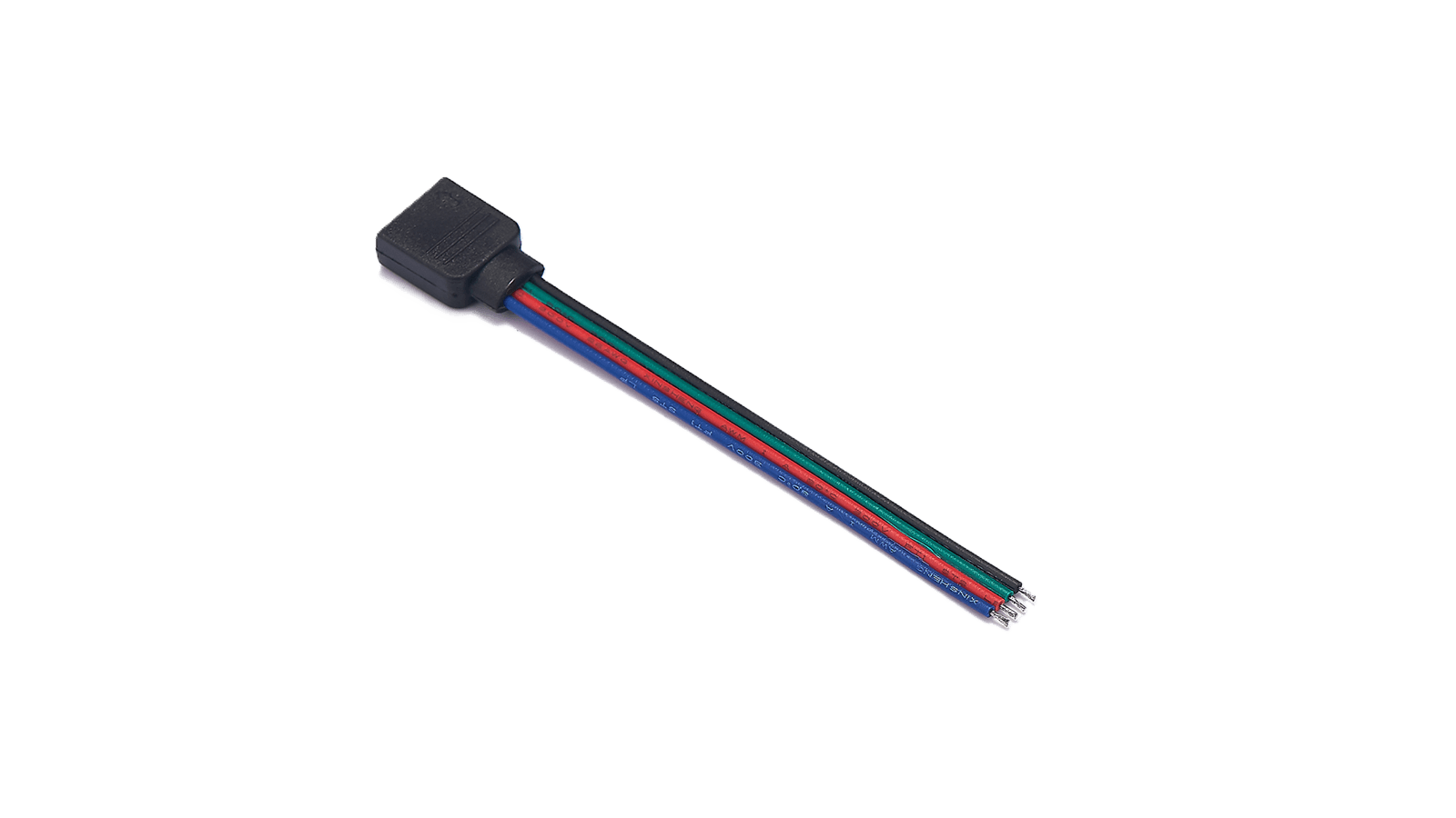 Flachsteckbuchse, 4polig mit Anschlusskabel RGB – Bild 2