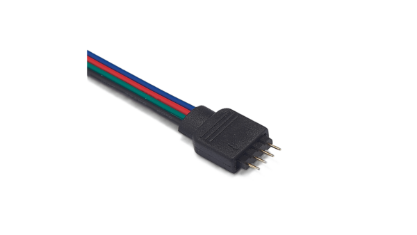Flachstecker, 4polig mit Anschlusskabel RGB - Image 2