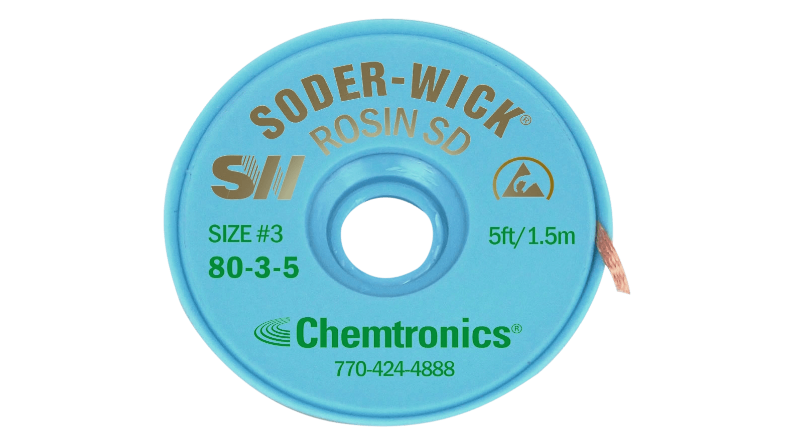 Tresse à dessouder Rosin SD 2 mm x 1,5 m