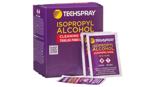 Techspray Isopropyl 99,8% Alkohol Vorgetränkte Tücher (10cm x 17cm) 50stk.