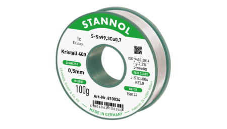 Solder wire Kristall 400, Sn99,3Cu0,7 - TC, RE L0, 0.5mm, 100g