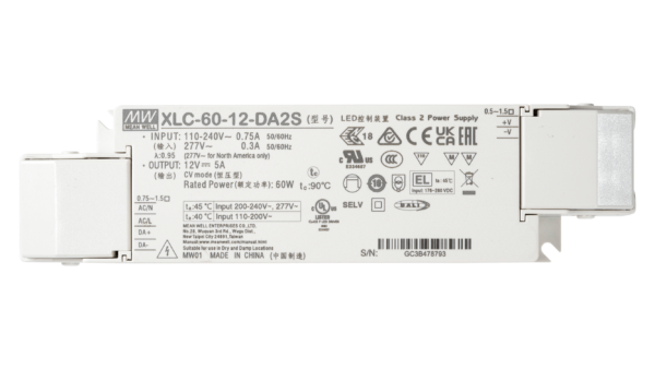 60W LED Betriebsgerät 12V/5A, DALI2, AC Push, Independent – Bild 2