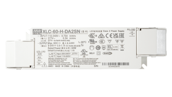 60W LED Betriebsgerät 900mA bis 1700mA/9V...54V, DALI2, AC Push, NFC, Independent – Bild 2