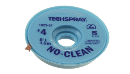 Techspray desoldering braid ESD, 2.5mm x 1.5m, flux-coated, no-clean
