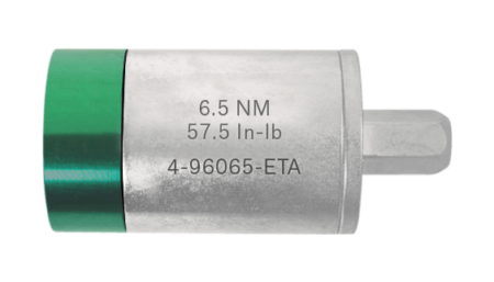 Torque adapter 6.5 Nm 1/4 inch hexagon on both sides