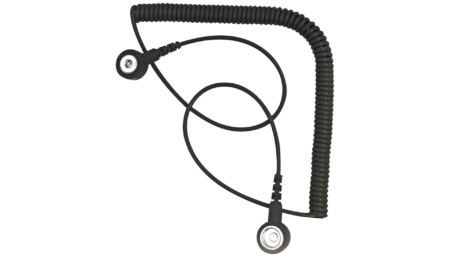 ESD spiral cable for wristband length 2.4 m black