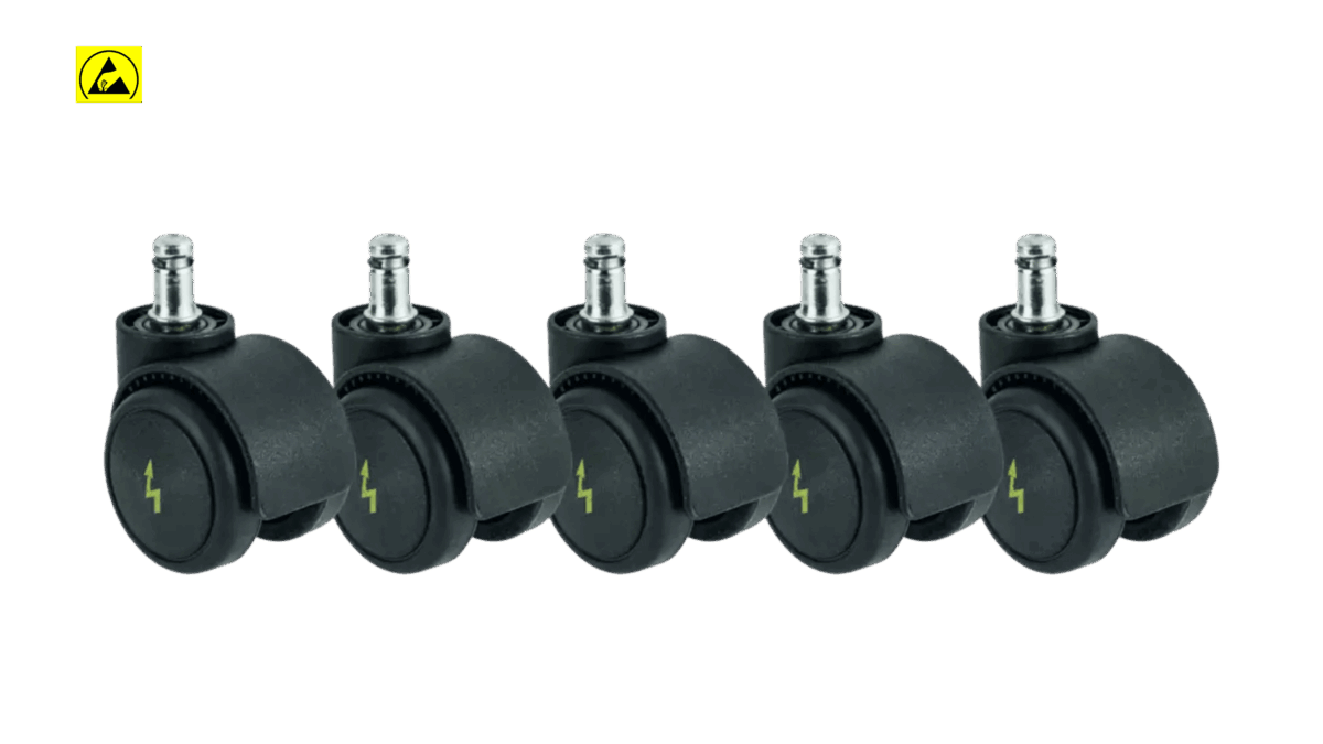 BIMOS - Roulettes BIMOS ESD Sitz-Stop souples 50 mm, 5 pièces