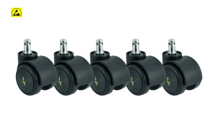 Bimos ESD Seat Stop Casters, Soft, 50 mm, 5 pieces