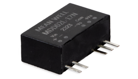 2W medical DC/DC converter, input 10.8...13.2V, output +/-5V / +/-0.2A
