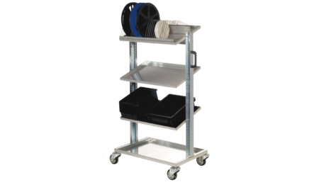 ESD transport trolley, 740 x 540 x 1280 mm
