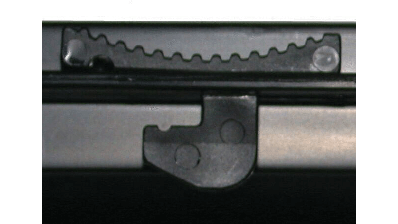 Schiebeverschluss, schwarz, leitfähig, für Haken- und Scharnierdeckel