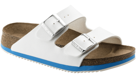 Sandalen "Arizona Super Grip Birkenstock", weiss/blau