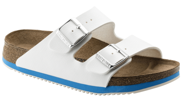 Sandalen "Arizona Super Grip Birkenstock", weiss/blau