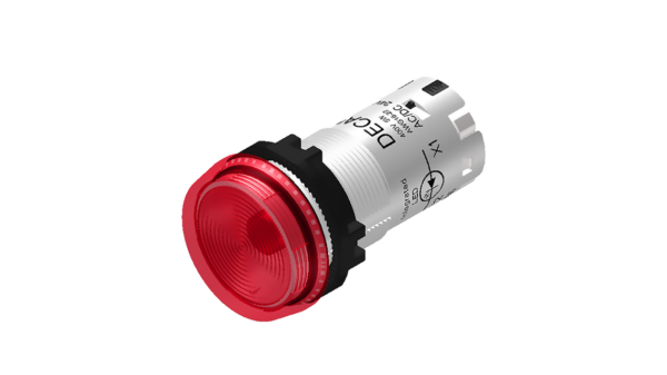 Kontrolleuchte, mit LED Licht, 24Vdc, rot, Push-in