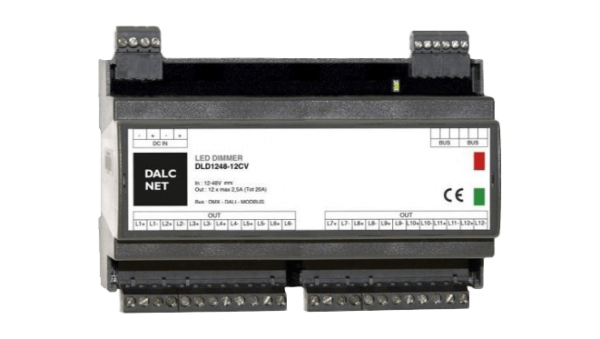 12 Kanal DMX512 Dimmer, Eingang 12-48VDC, Max. 960W