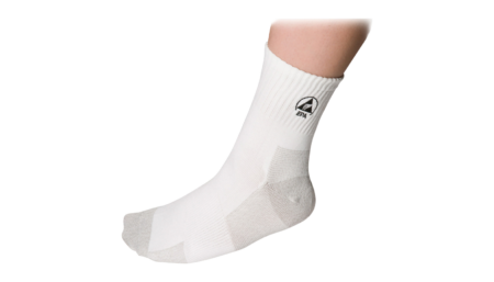 ESD socks, white/grey in sizes 36 - 48