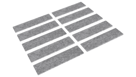 Felt strips self-adhesive 125 x 25 x 3.5 mm (PU10)