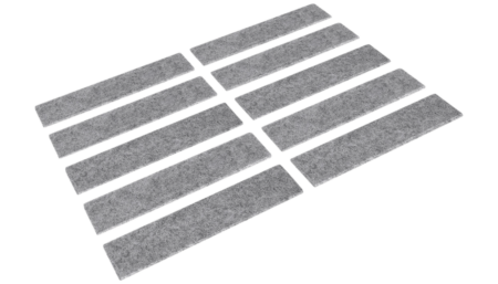 Self-adhesive felt strips 150 x 25 x 3.5 mm (PU10)
