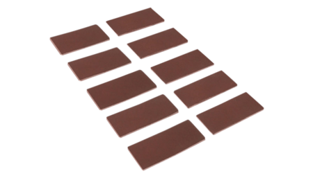 Self-adhesive leather strips 50 x 25 x 3.0 mm (PU10)