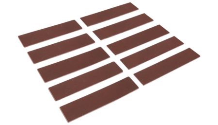Self-adhesive leather strips 100 x 25 x 3.0 mm (PU10)