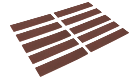 Self-adhesive leather strips 125 x 25 x 3.0 mm (PU10)
