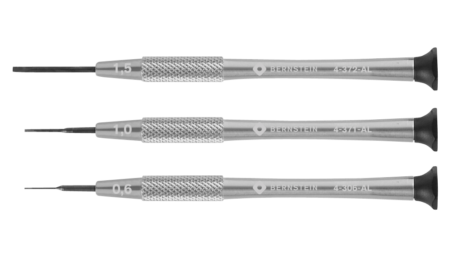 Watchmaker's screwdriver set 3-piece slotted 0.6 / 1.0 / 1.5 mm