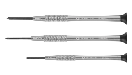 Watchmaker's screwdriver set 3-piece Phillips PH0000 / PH000 / PH00