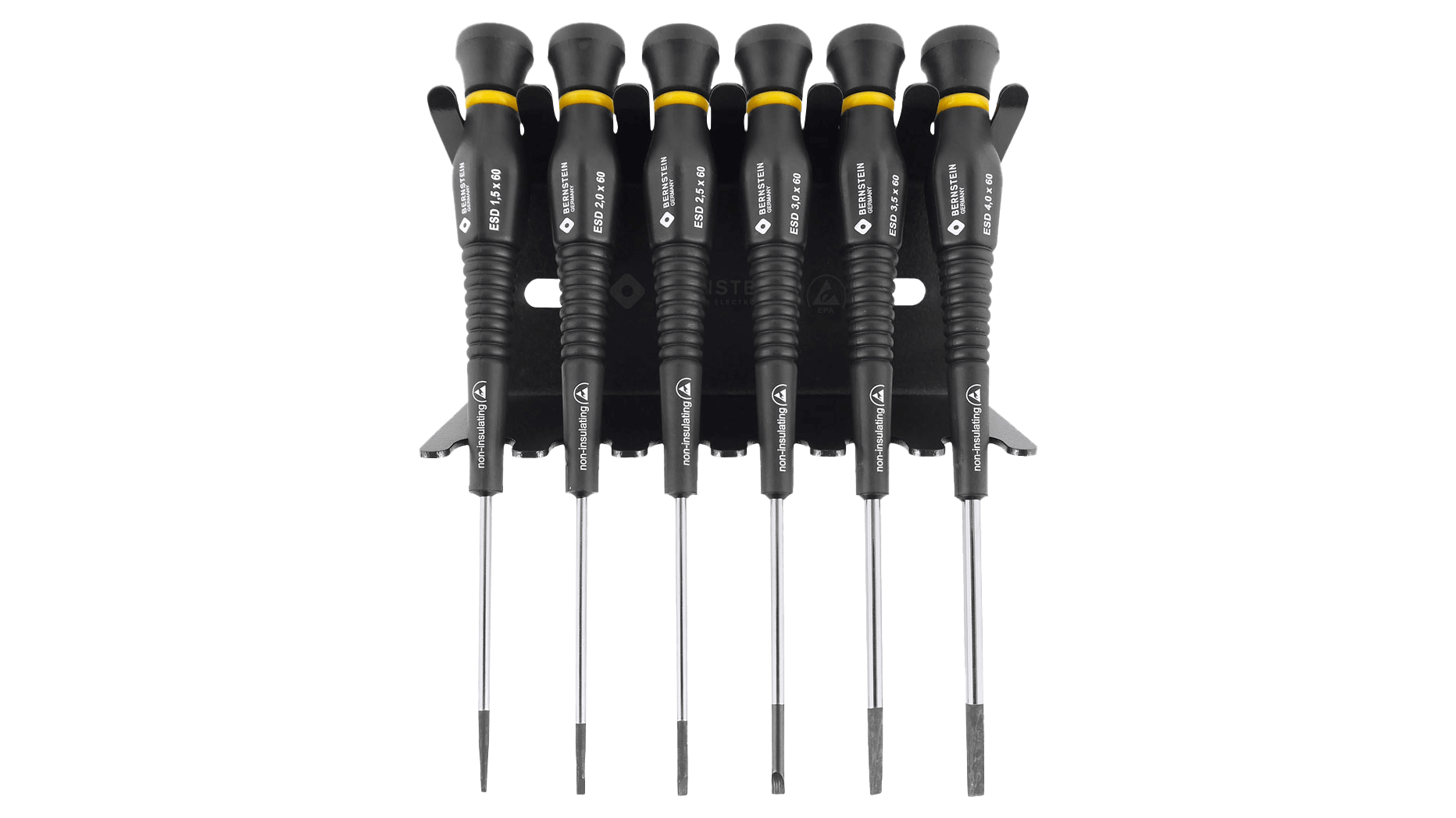 ESD Schraubendreher Satz 6 tlg (inkl ESD Werkzeughalter)