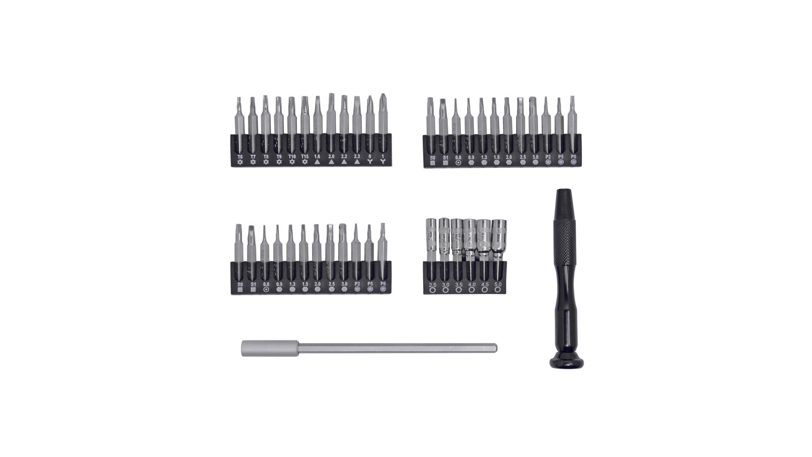 Bit-Satz 47 tlg mit Drehmoment-Adapter 0.1 + 0.2 Nm – Bild 2