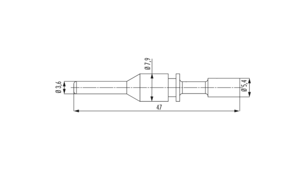 M40 Crimpstift 3.6mm, gedreht (7.015.953.601) – Bild 2