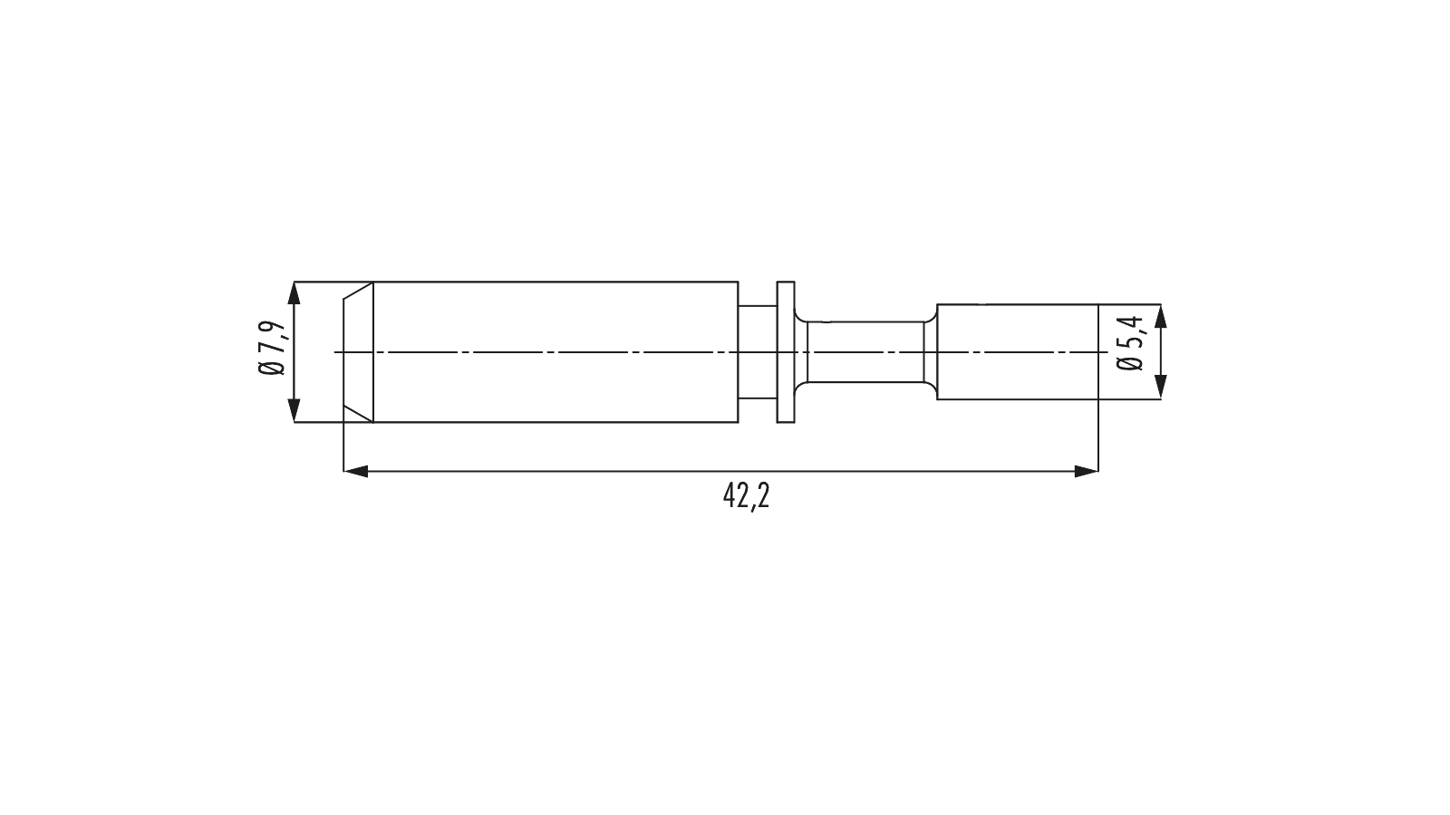 M40 Crimpbuchse 3.6 mm, gedreht (7.015.953.602) – Bild 2
