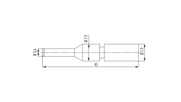 M40 Crimpstift 3.6 mm, gedreht (7.015.953.631) – Bild 2