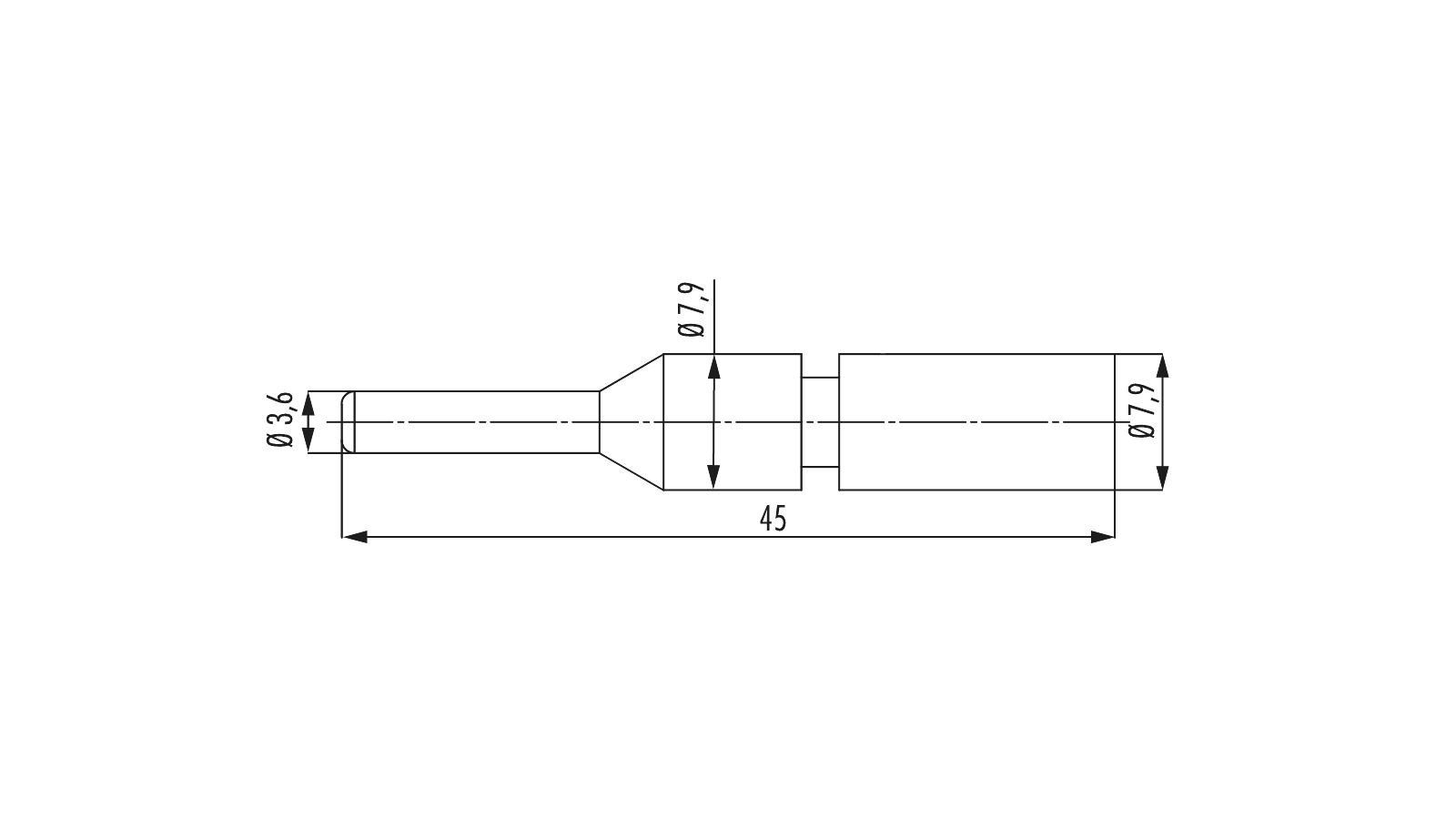 M40 Crimpstift 3.6 mm, gedreht (7.015.953.631) – Bild 2