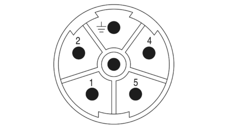 M23 Puissance Insert de contact (m) 6 pôles (5+PE), insert à sertir sans contacts
