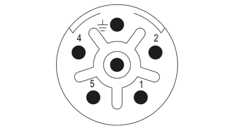 M23 Puissance Insert de contact (w) 6 pôles (5+PE) Insert à sertir sans contacts
