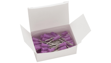Dosing needle, stainless steel needle with plastic body, gauge: 16 (50 pieces)