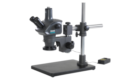 SX45 Elite stereo zoom eyepiece microscope binocular device with column stand