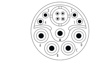 M23 Insert de contact hybride (w) 13 pôles (4+4+4+PE) Insert de sertissage sans contacts
