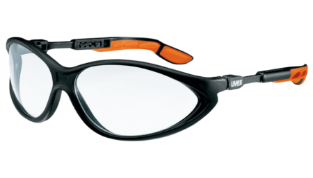 uvex cybric side arm spectacles extremely scratch and chemical resistant on both sides