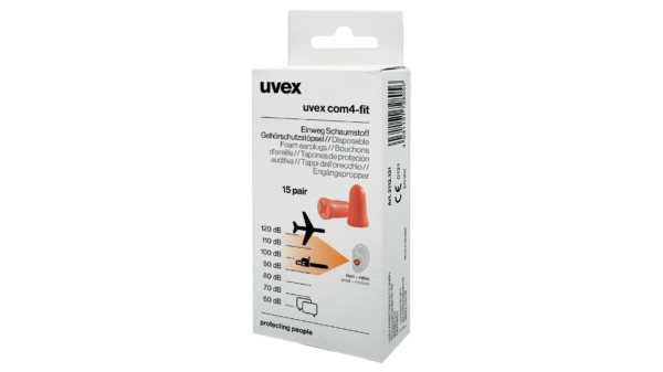uvex com4-fit Gehörschutzstöpsel SNR 33 dB 15 Paar (in Minibox)