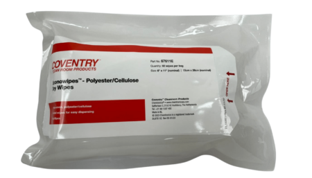 Chemtronics Cleanroom cleaning cloths, 1 ply, white, 15 x 28cm, 60 cloths