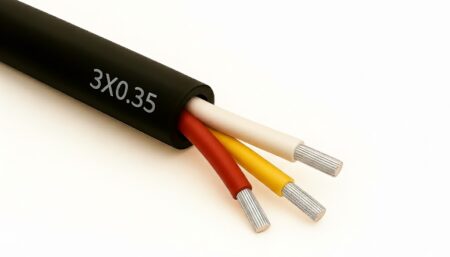 Tunable White 3x0.35mm² Kabel mit schwarzem Mantel, halogenfrei (Rolle = 200m)