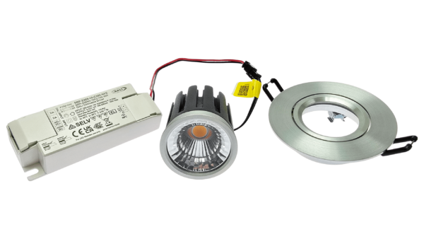 SET PREMIUM LED SPOT, 3000K CRI>90, TRIAC, Deckeneinbau Fassung Chrom