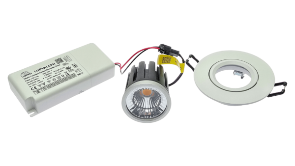 SET PREMIUM LED SPOT, 2700K CRI>90, TRIAC, Deckeneinbau Fassung weiss